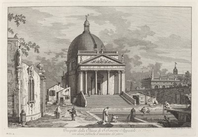 Prospekt Kościoła SAN. Simeone Apostolo, 1742. autorstwa Joseph Wagner