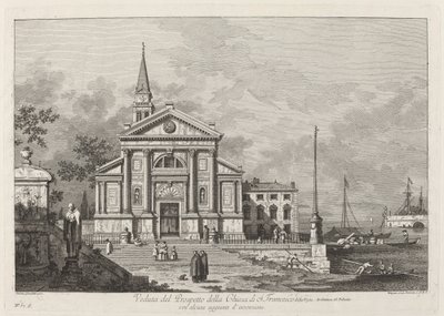 Widok prospektu kościoła S. Francesco, 1742. autorstwa Joseph Wagner
