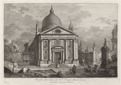 Prospekt Kościoła Św. Różaniec znany jako Gesuati autorstwa Joseph Wagner after Canaletto