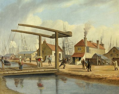 Kanał Monmouthshire w Newport, 1800-1850 autorstwa Joseph Walter