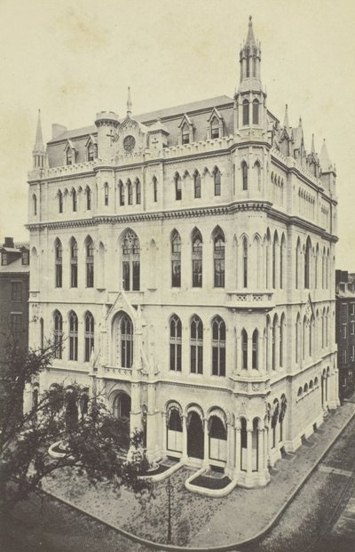 Nowa Świątynia Masońska, Boston, lata 60. XIX wieku. autorstwa Joseph Ward