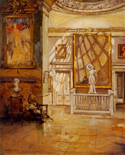 North Ante Room z Green Velvet Room, Chiswick House (olej na płótnie) autorstwa Joseph Williams Topham Vinall