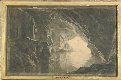 Grota w Zatoce Salerno, Wieczór, ok. 1800 autorstwa Joseph Wright of Derby