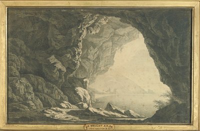 Grota w Zatoce Salerno, Poranek, ok. 1800 autorstwa Joseph Wright of Derby