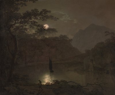 Jezioro w świetle księżyca autorstwa Joseph Wright of Derby