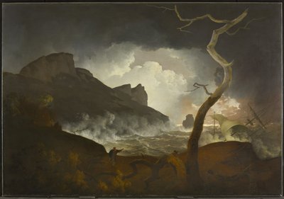 Antygon podczas burzy (Akt III, scena III, z Opowieści zimowej Szekspira), 1790-1792 autorstwa Joseph Wright of Derby