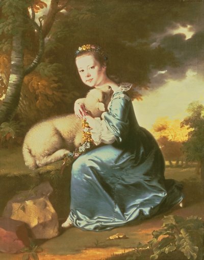 Miss Frances Warren, wczesne lata 60. (olej na płótnie) autorstwa Joseph Wright of Derby
