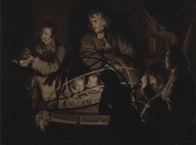 Filozof wygłaszający wykład na temat orrerii autorstwa Joseph Wright of Derby