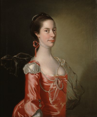 Portret damy, ok. 1760 (olej na płótnie) autorstwa Joseph Wright of Derby