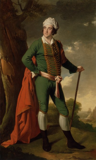Portret mężczyzny zwanego „indiańskim kapitanem”, ok. 1767 (olej na płótnie) autorstwa Joseph Wright of Derby