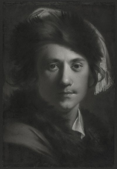 Autoportret w futrzanej czapce autorstwa Joseph Wright of Derby