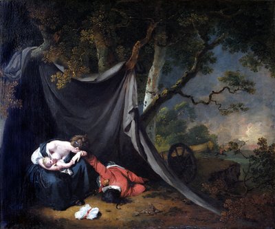 Martwy żołnierz, ok. 1789 (olej na płótnie) autorstwa Joseph Wright of Derby