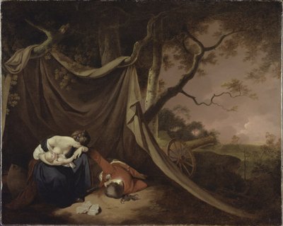 Miręs kareivis, apie 1789 m. (aliejus ant drobės)poli autorstwa Joseph Wright of Derby