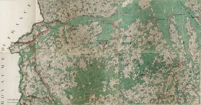 Angielski: Mapa Stavele - Roesbrugge-Haringe (Stavele), Belgia autorstwa Josepha de Ferraris (1726 – 1814) autorstwa Joseph de Ferraris