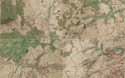 Mapa Hougaerde - Hoegaarden autorstwa Joseph de Ferraris