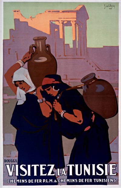 Dougga. Odwiedź Tunezję, 1929. autorstwa Joseph de La Nézière