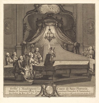 Koncert mechaniczny autorstwa Joseph de Longueil after Charles Eisen