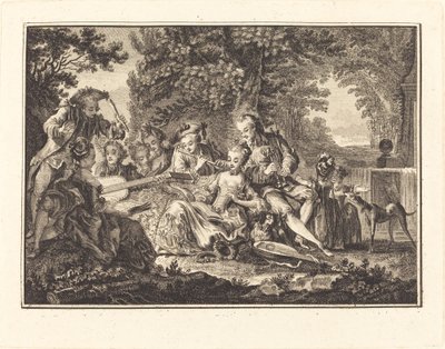Koncert Wiejski autorstwa Joseph de Longueil after Charles Eisen