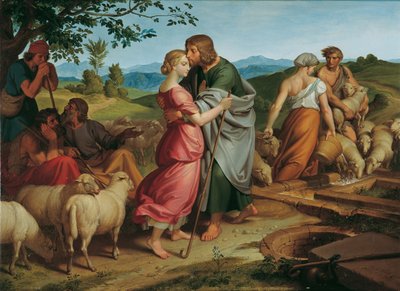 Jakub spotyka Rachelę w stadach jej ojca autorstwa Joseph von Fuhrich