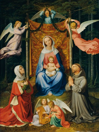 Waldesruhe (Madonna z Dzieciątkiem, św. Adelheid i św. Franciszek) autorstwa Joseph von Fuhrich