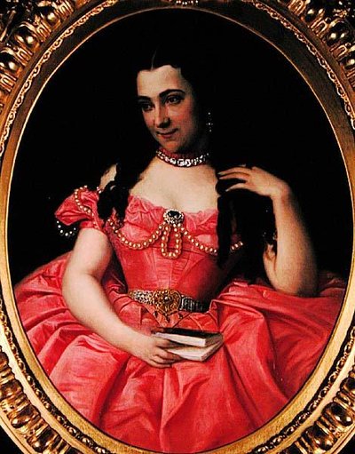 Autoportret, ok. 1855 (olej na płótnie) autorstwa Josephine Bowes