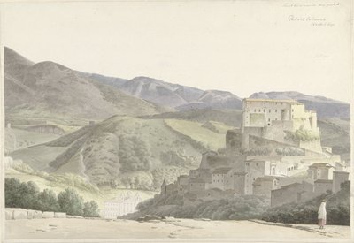 Włoski krajobraz w Subiaco autorstwa Josephus Augustus Knip