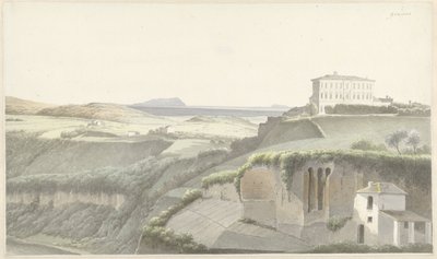 Krajobraz w Genzano di Roma autorstwa Josephus Augustus Knip
