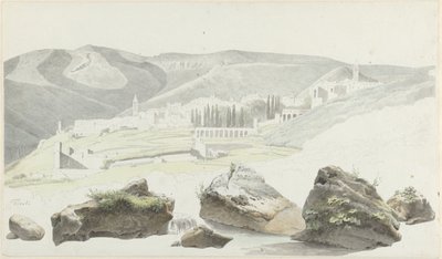 Krajobraz i pejzaż miejski w Tivoli autorstwa Josephus Augustus Knip