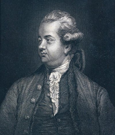 Edward Gibbon (1737-94) (grafika) autorstwa Joshua (after) Reynolds