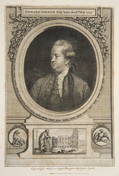Edward Gibbon Esq., wyd. 1730 (grawerowanie) autorstwa Joshua (after) Reynolds