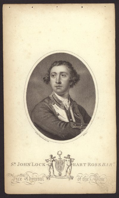 Sir John Lockhart-Ross, admirał brytyjski (grawerowanie) autorstwa Joshua (after) Reynolds