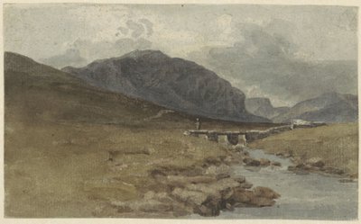 Krajobraz bij Llyn Ogwen, Caernarvonshire (Walia) autorstwa Joshua Cristall