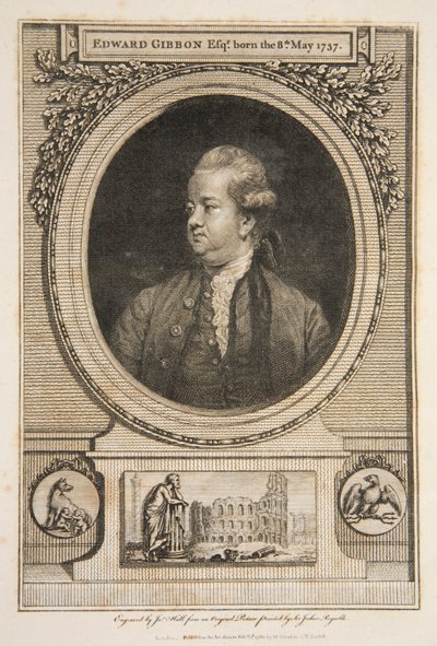 Edward Gibbon Esq., wyd. Grawerowanie z 1730 roku. autorstwa Joshua Reynolds