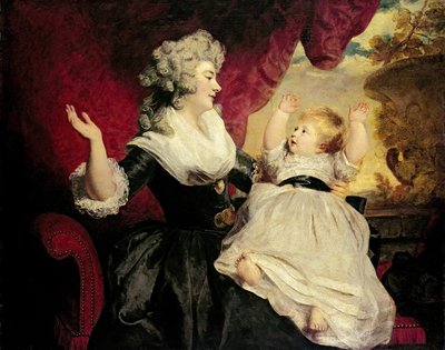 Georgiana, księżna Devonshire z córeczką Lady Georgiana Cavendish (olej na płótnie) autorstwa Joshua Reynolds