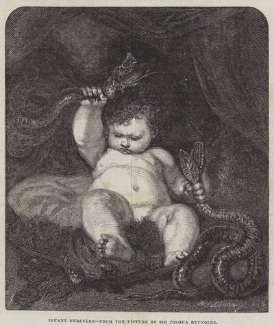 Niemowlę Herkules autorstwa Joshua Reynolds