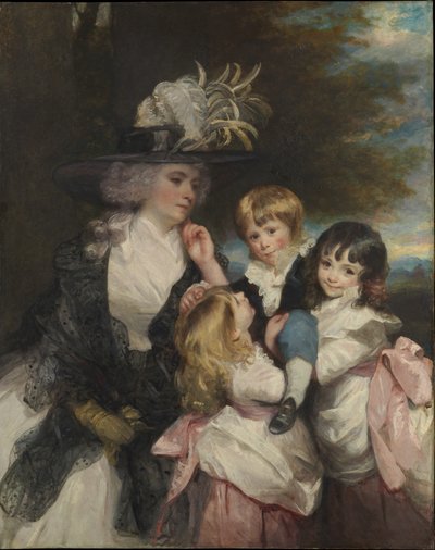 Lady Smith Charlotte Delaval i jej dzieci George Henry, Louisa i Charlotte, 1787. autorstwa Joshua Reynolds