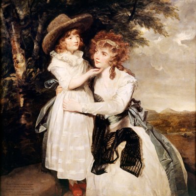 Panna Cocks i jej siostrzenica autorstwa Joshua Reynolds