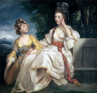 Pani Thrale i jej córka Hester (Queeney) 1777-78 autorstwa Joshua Reynolds