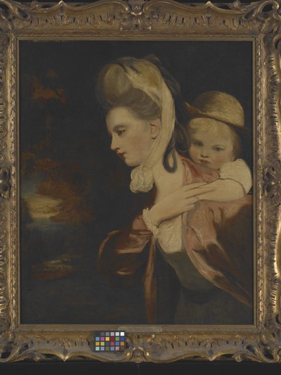 Pick-A-Back (Pani Payne Gallaway i dziecko) (kopia) (olej na płótnie) autorstwa Joshua Reynolds