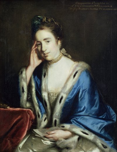 Portret Charlotte Walsingham, 1760 autorstwa Joshua Reynolds