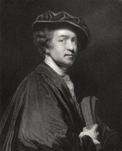 Sir Joshua Reynolds, ryt. J. Cochran, z „Narodowej Galerii Portretów, tom V”, wydana ok. 1835 (lito) autorstwa Joshua Reynolds