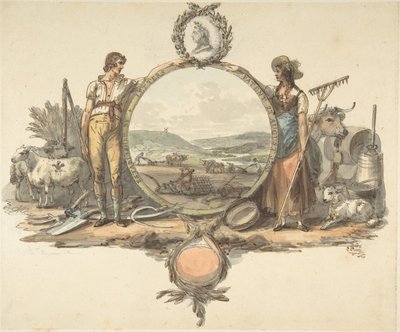 Projekt na frontyspis, ca. 1793. autorstwa Josiah Boydell