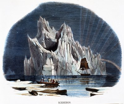 Góry lodowe, ze zjawisk natury, 1849 autorstwa Josiah Wood Whymper