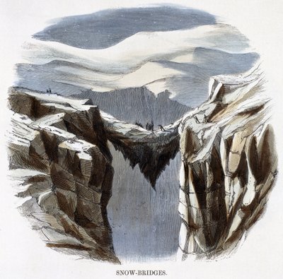 Śnieżne mosty, z Zjawisk przyrody, 1849 autorstwa Josiah Wood Whymper