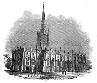 Katedra św. Pawła w Kalkucie, 1845. autorstwa Josiah Wood Whymper