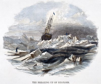 Rozbicie kry lodowej, ze Zjawisk przyrody, 1849 autorstwa Josiah Wood Whymper