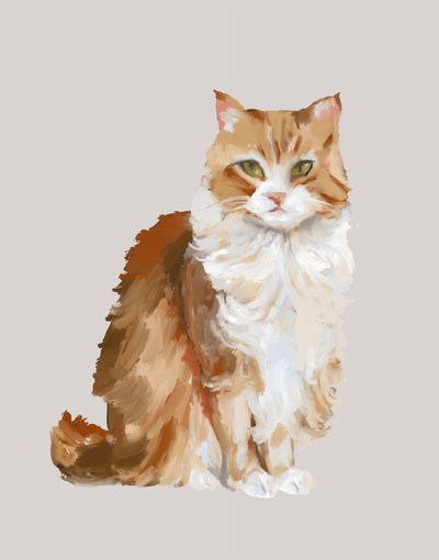 Portret puszystego rudego kota autorstwa Josie George