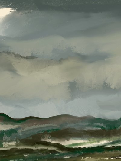 Krajobraz Moody Mountain autorstwa Josie George