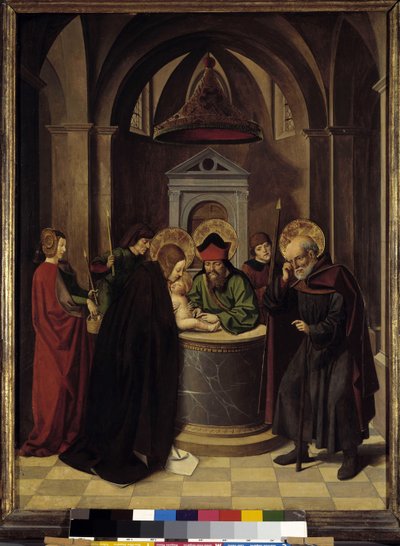 Sceny z życia Matki Boskiej: obrzezanie, ok. 1500 (olej na drewnie) autorstwa Josse (fl.1493 1508) Lieferinxe