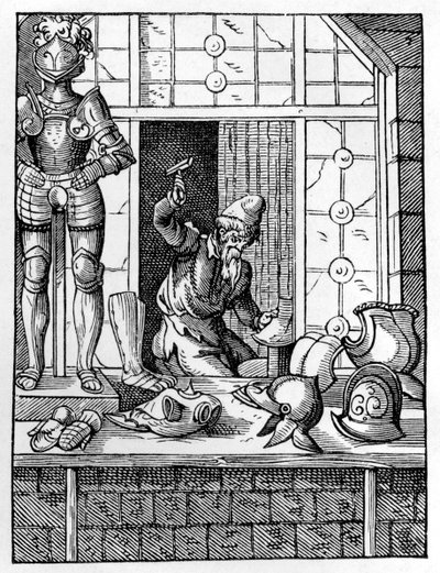 Płatnerz, c1559-1591 autorstwa Jost Amman